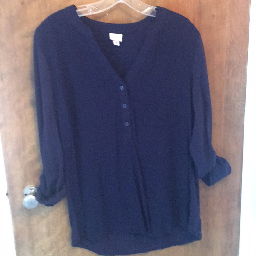 Merona rolled sleeve tee Navy